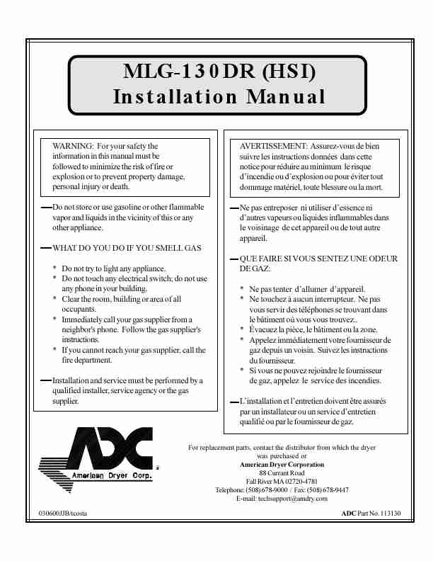 American Dryer Corp  Clothes Dryer MLG-130DR (HSI)-page_pdf